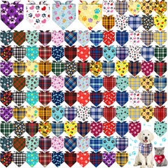 Bandanas para perro Bulyoou con patrones variados, ideales para paseos coloridos.