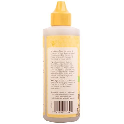Cuidado de orejas Burts Bees for Pets, opción suave para perros adultos y cachorros
