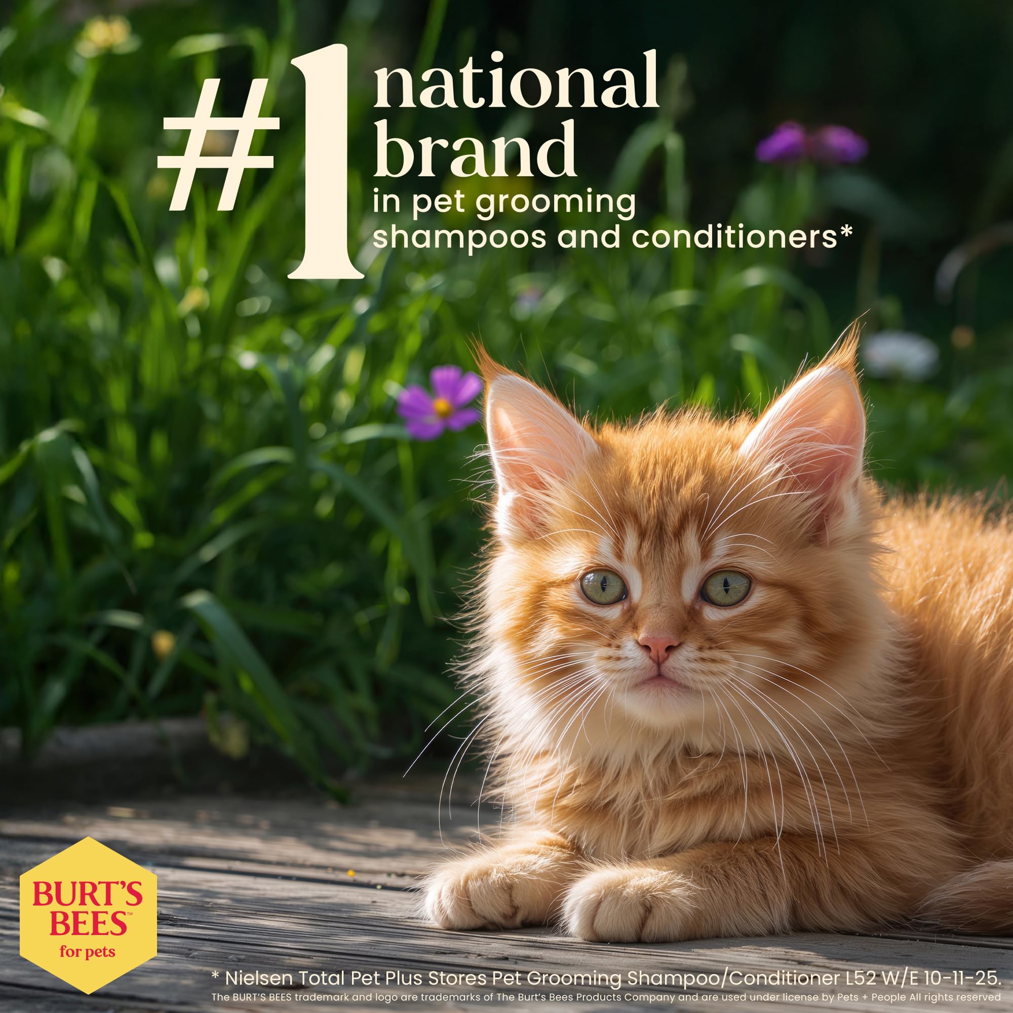 Pelo balanceado y PH adecuado con BURT'S BEES FOR PETS
