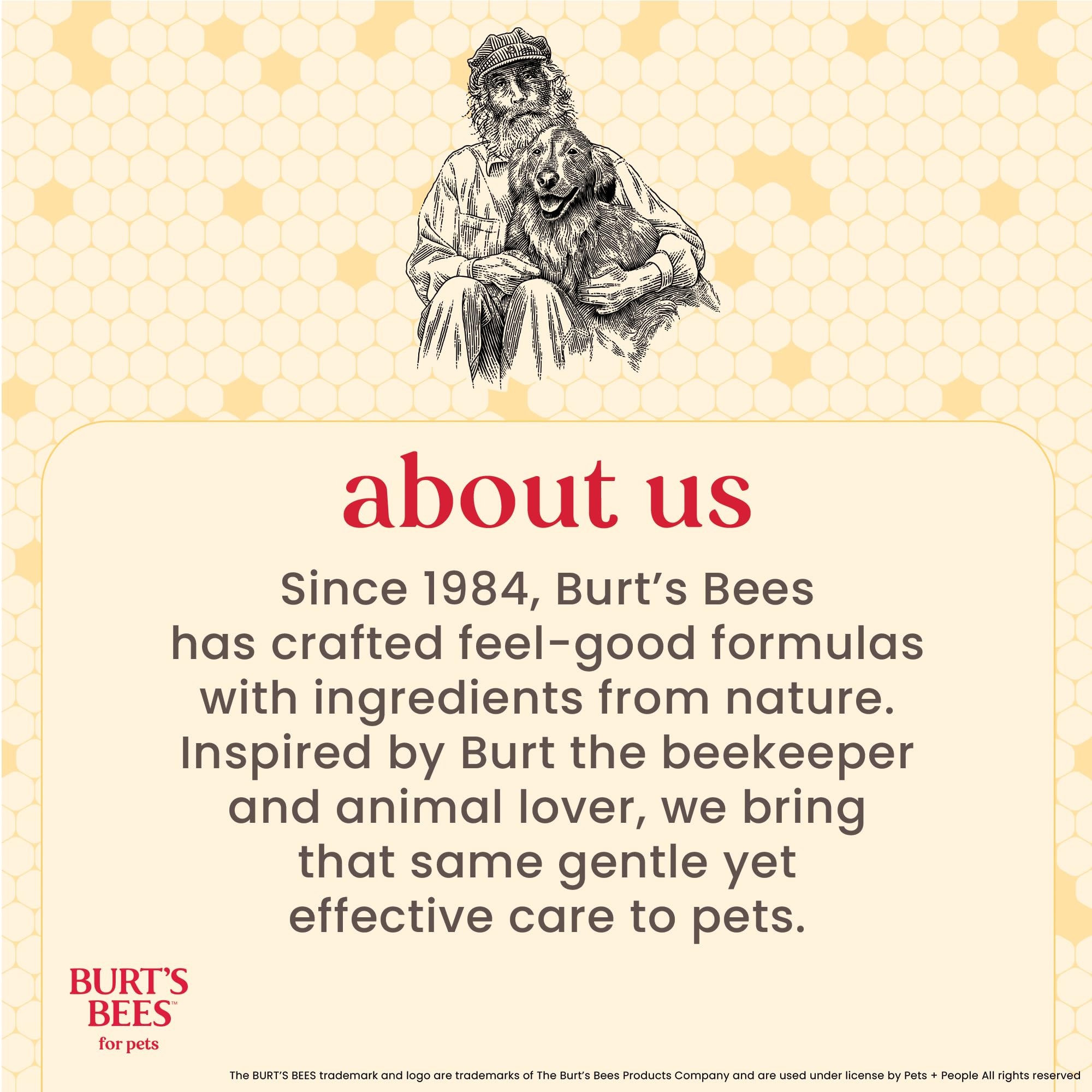 Aplicación fácil de Burt’s Bees para mascotas, sin fragancias artificiales