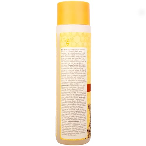 Burts Bees para Mascotas champú gato uso regular de rutina de aseo.