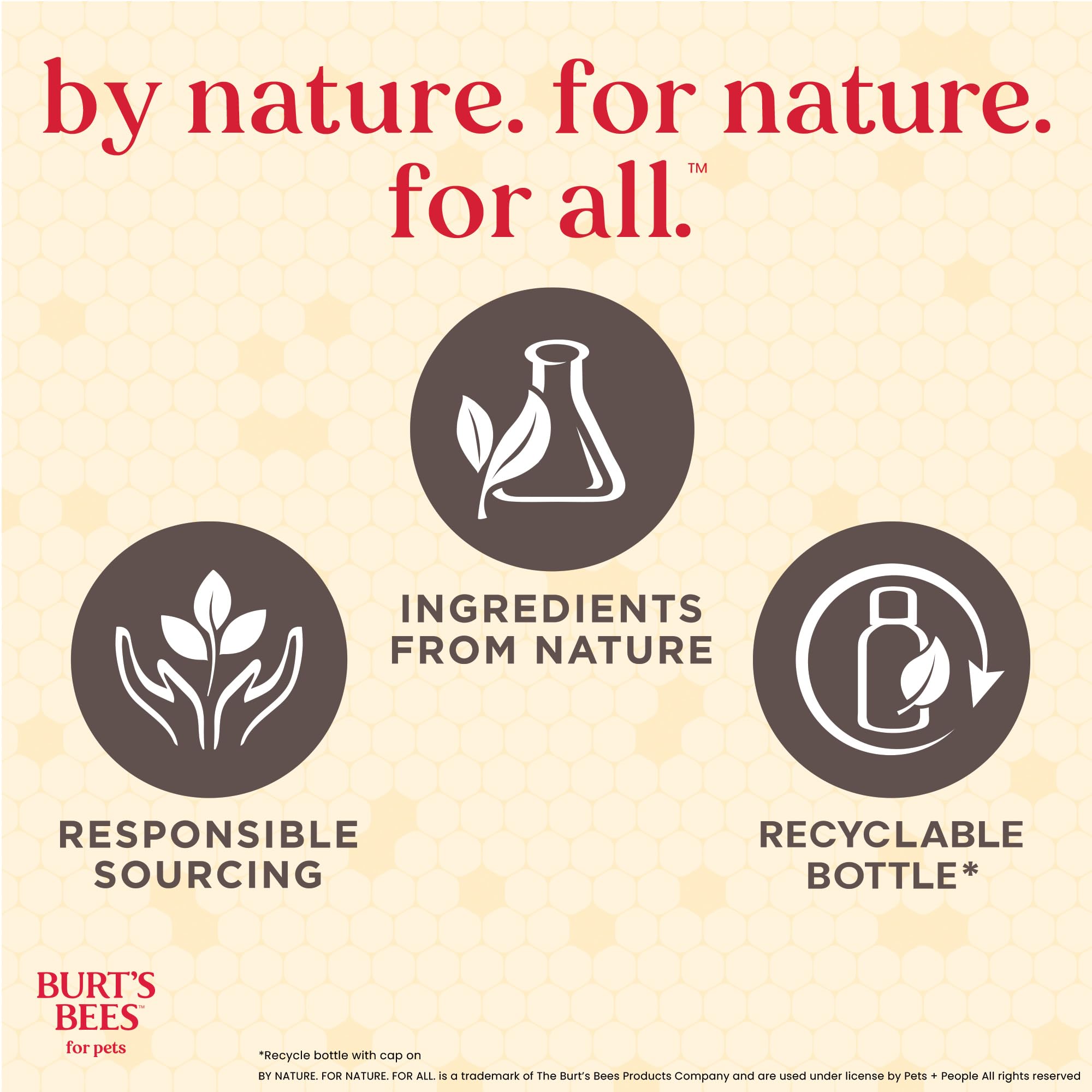 Envase 80% post-consumo de Burt’s Bees para mascotas