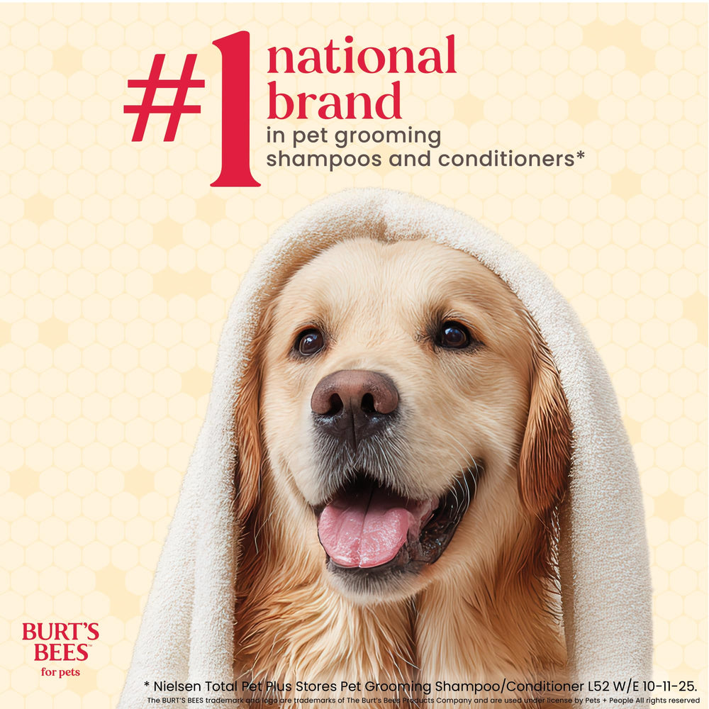 Ingredientes de origen natural en Burt’s Bees para mascotas, fórmula suave
