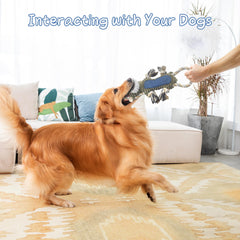 BUYPOW Monito: juguete peluche para perros con tiras de cuerda y juego de tirar