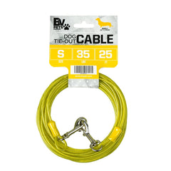 BV cable de amarre para perros de 25 pies en amarillo, visible y seguro