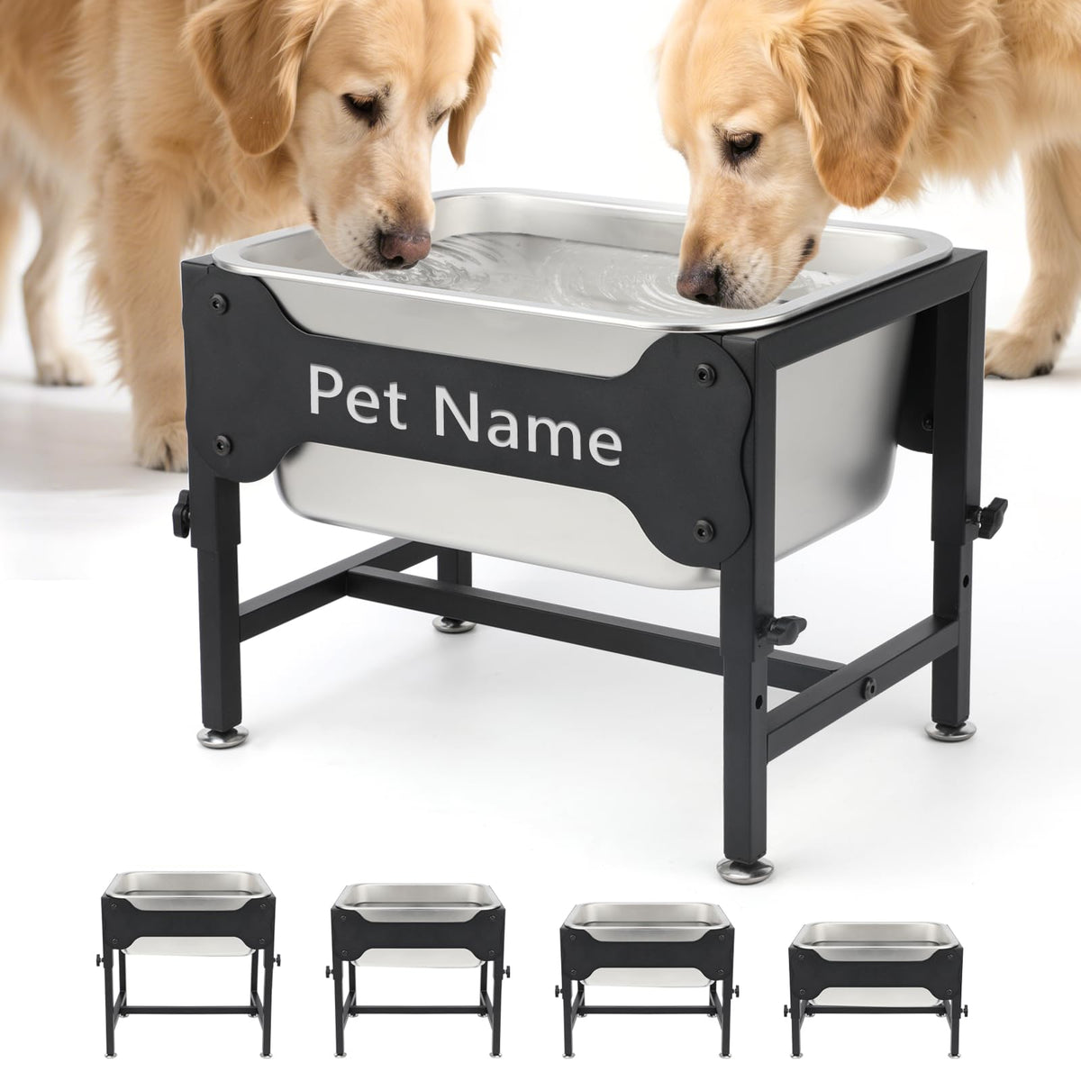 BWOGUE bebedero elevado para perros grandes, cómodo al beber.