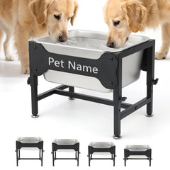 BWOGUE bebedero elevado para perros grandes, cómodo al beber.