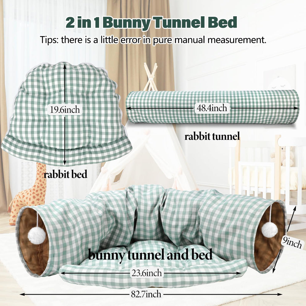 BWOGUE Bunny Tunnel Bed con bola móvil integrada para diversión segura