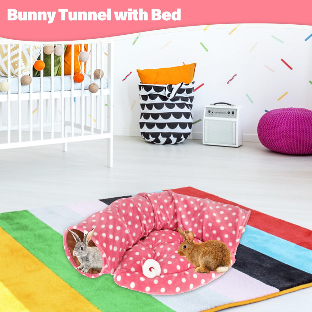 BWOGUE Bunny Tunnel Bed, túnel para animales pequeños para esconderse y ejercitarse.