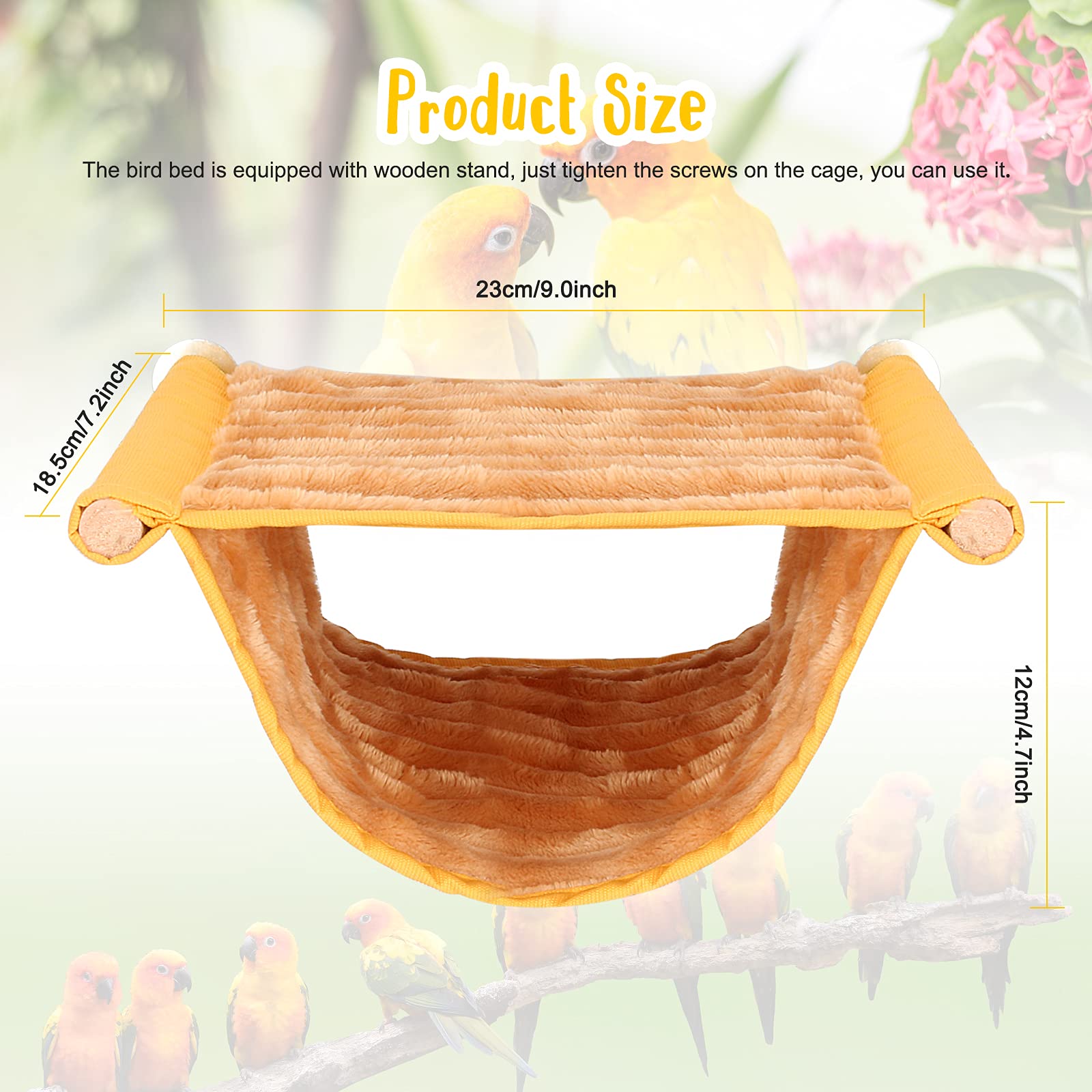BWOGUE hamaca doble para aves, permite moverse y descansar