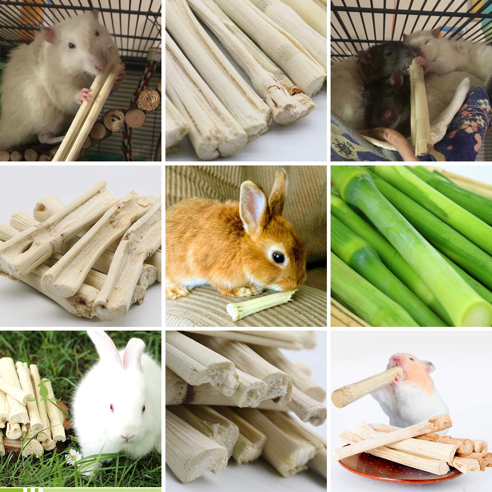 BWOGUE Juguete de bambú para chinchillas con sabor agradable, fomenta masticación.