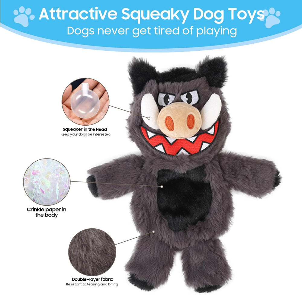 Juguete Bzonsmart para perro lobo crujiente, multiesensorial para juego