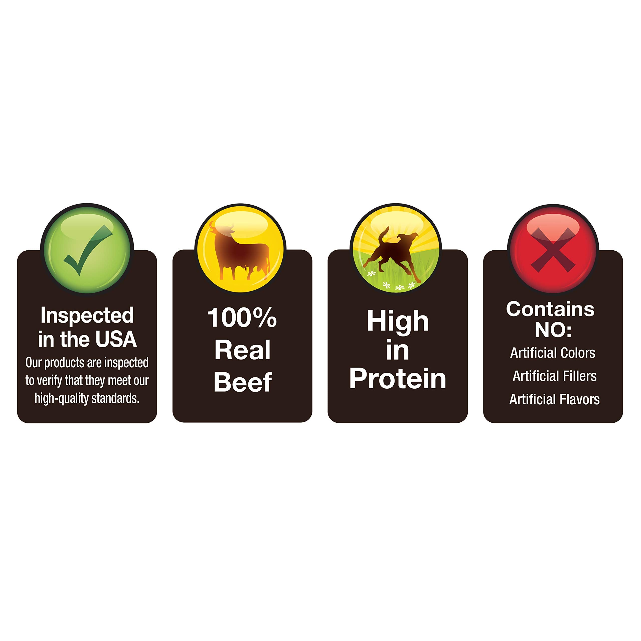 Cadet alta proteina, res en tiras para perros, snack natural