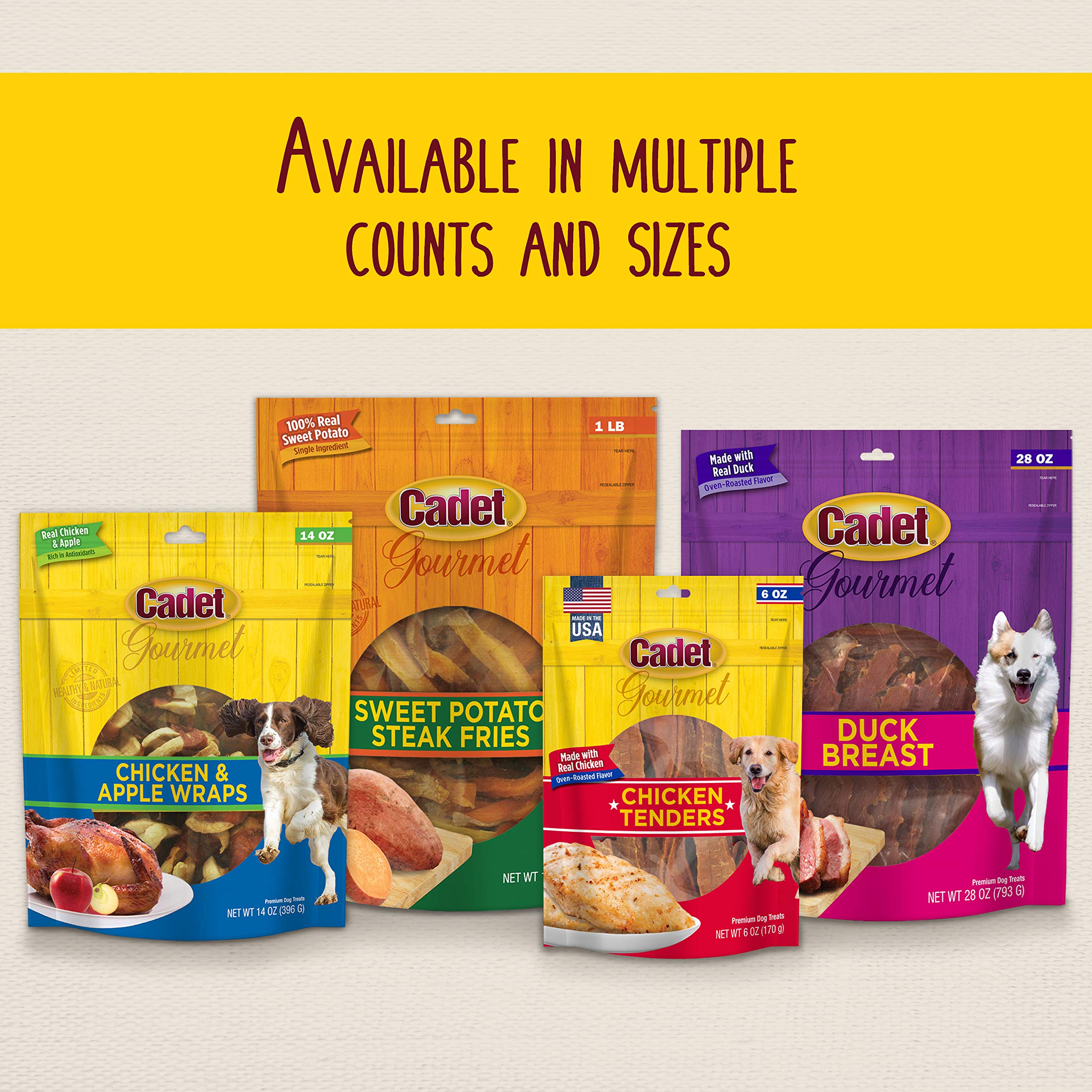 Cadet Gourmet envase de 28 onzas, práctico para entrenamientos prolongados.