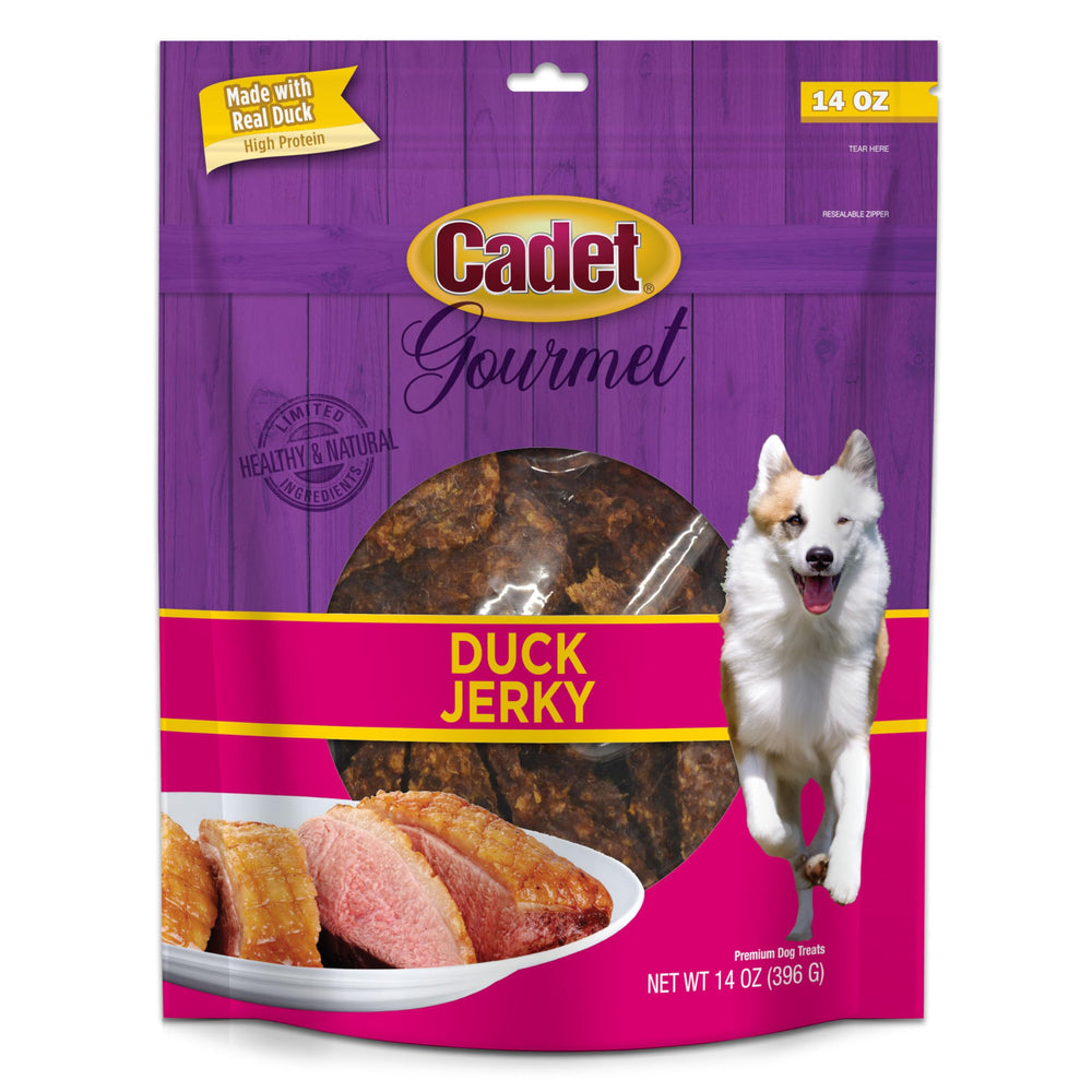 Cadet Gourmet Jerky pato, sabor sabroso y nutritivo para perros activos