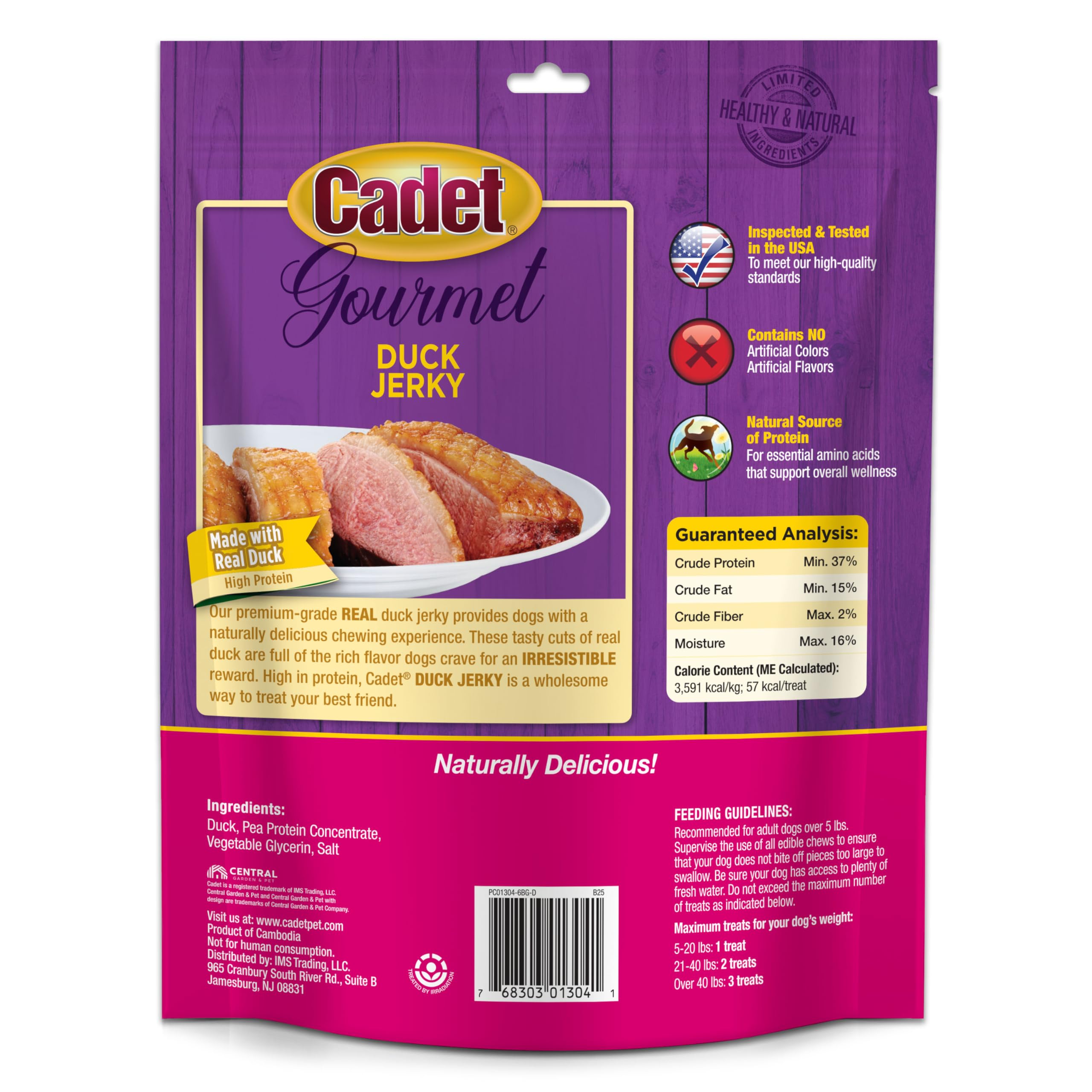 Cadet Jerky pato sin colorantes ni sabores artificiales