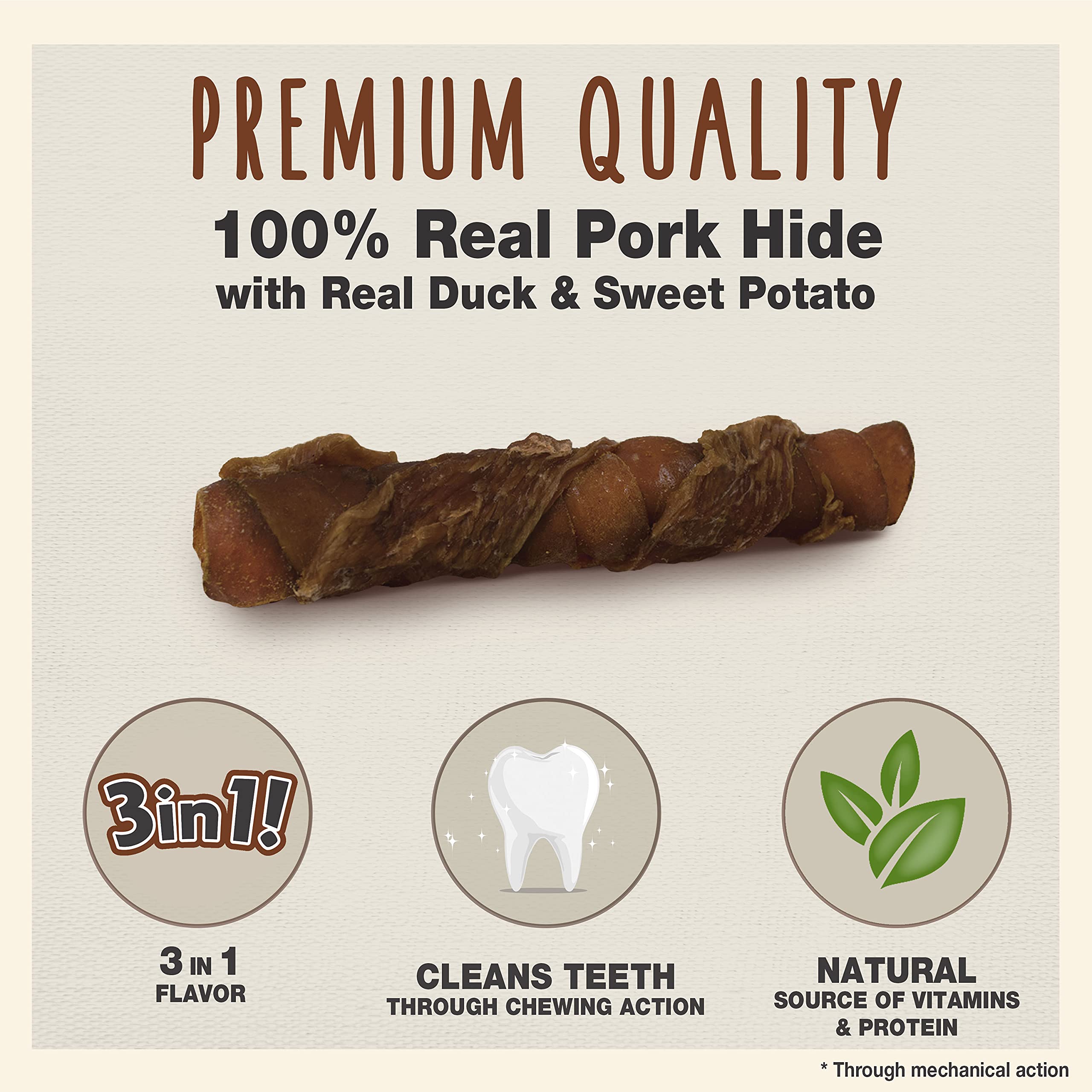 Cadet Gourmet Triple Chews: relleno de batata dulce, sabor sabroso y saludable.