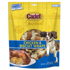 Cadet Pollo envuelto en galleta horneada, snack natural para premiar durante el entrenamiento.