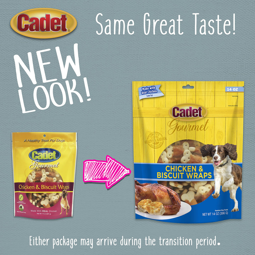 Cadet Pollo envuelto para perros pequeños, snack sabroso y fácil de manejar.