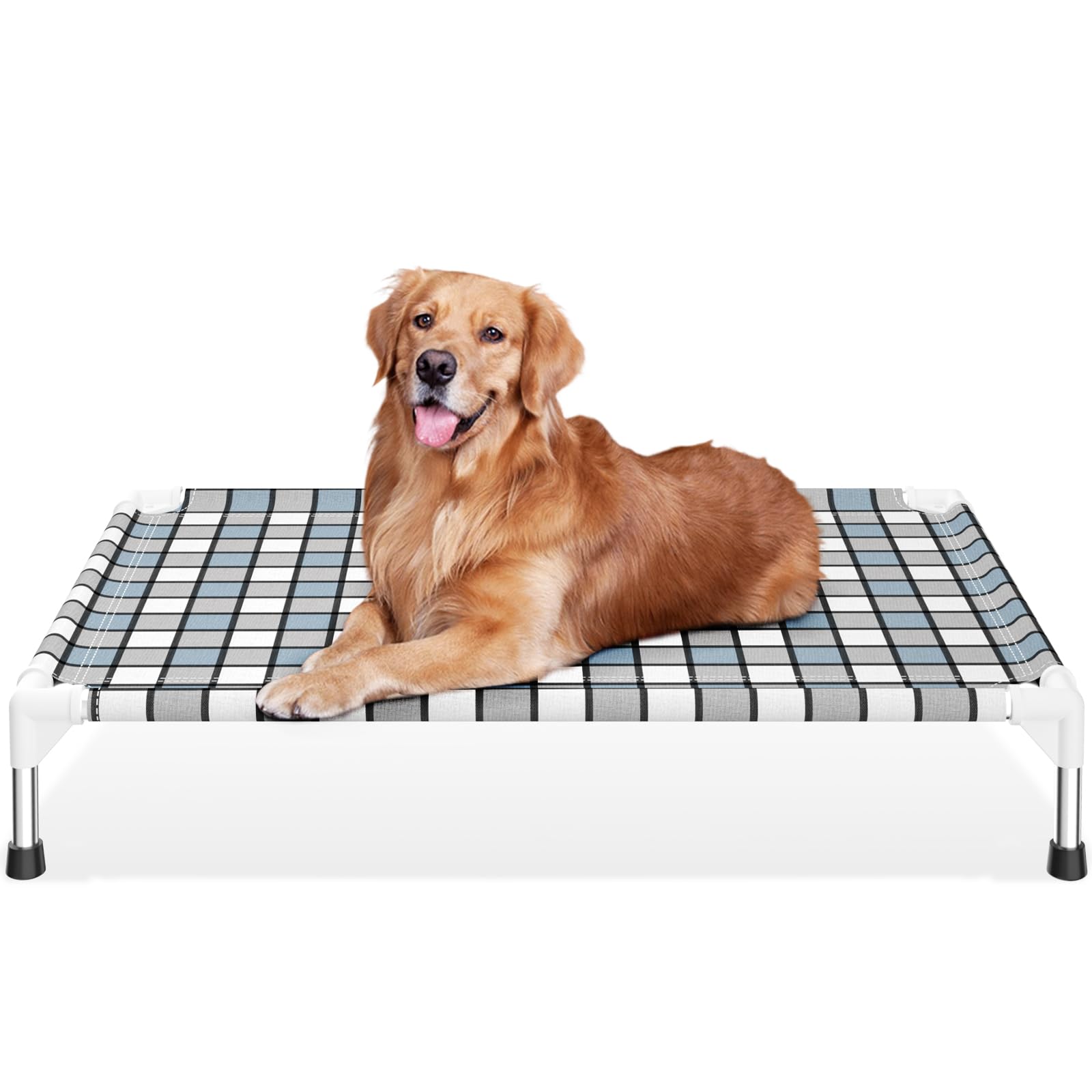 Caghash cama elevada exterior para perros grandes, soporte estable al aire libre