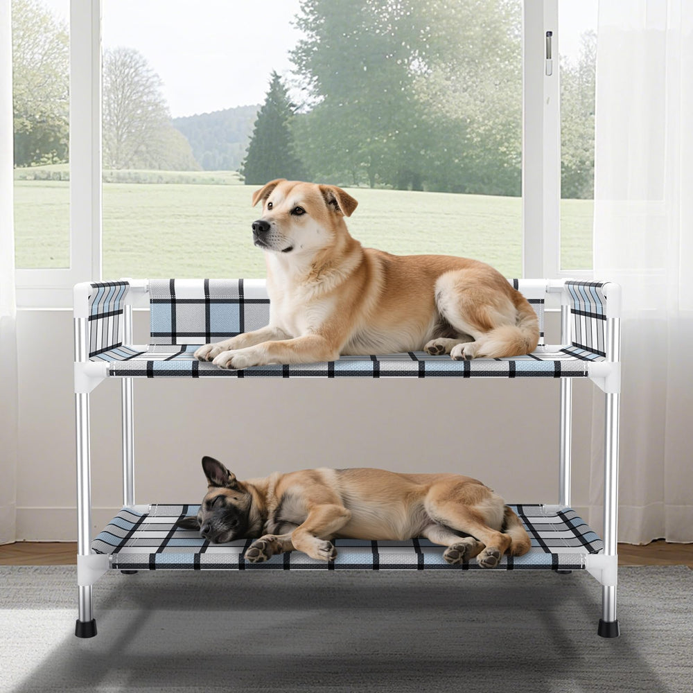 Caghash doble cama de ventana para perros, ahorro de espacio y comodidad compartida.