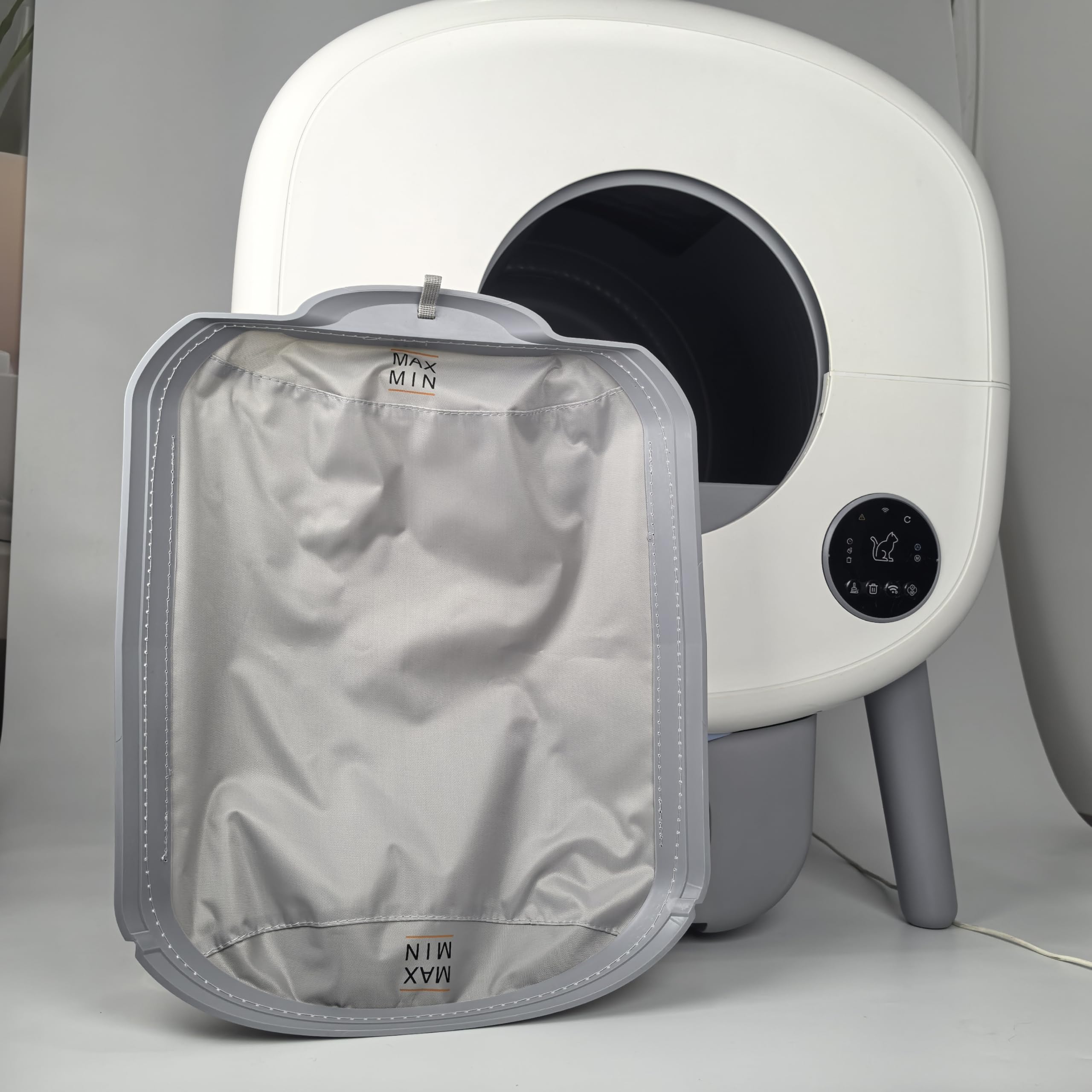 Caja de arena autolimpiante, doble capa, protege contra filtraciones y humedades.
