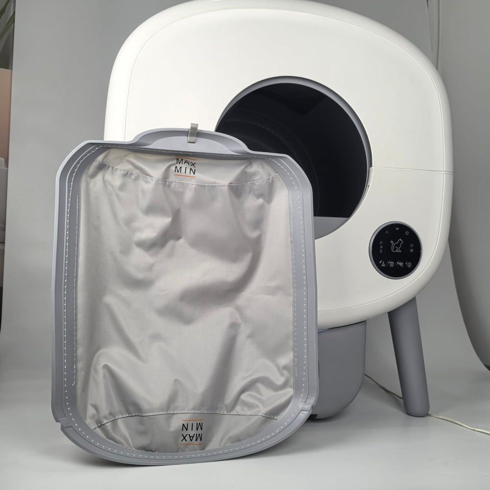 Caja de arena autolimpiante, doble capa, protege contra filtraciones y humedades.