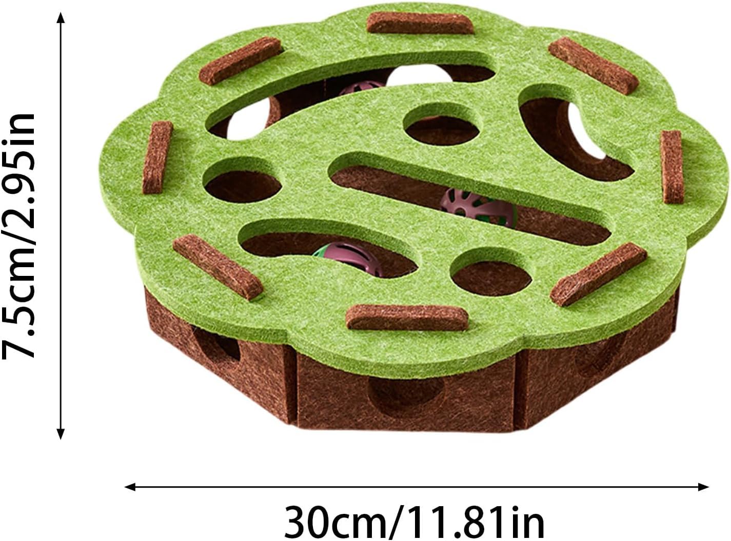 Caja de rascar y rompecabezas para gatos, juego interactivo para explorar y cuidar las uñas.