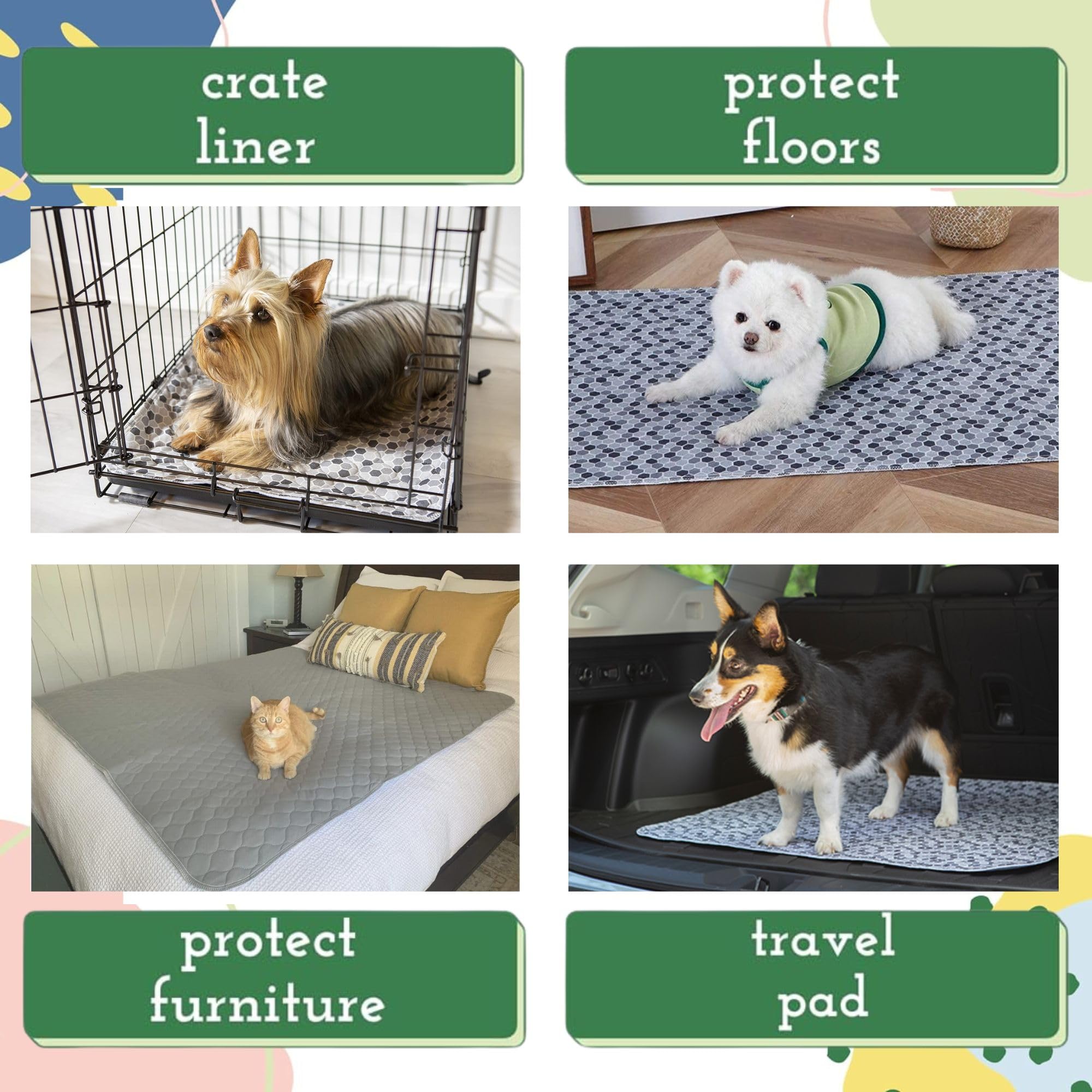 Caldwell's Almohadilla lavable para perros uso diario y fácil cuidado
