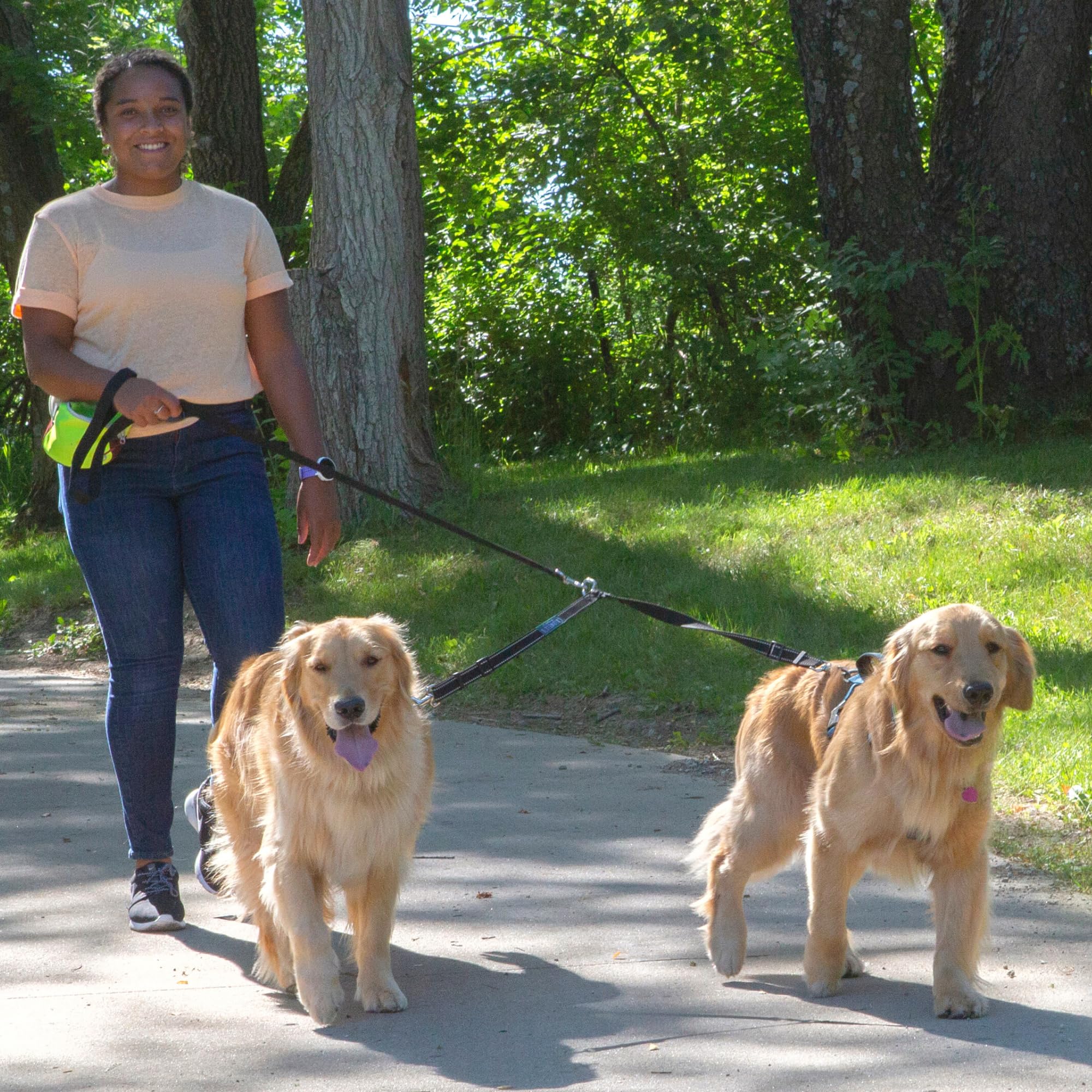 Caldwell's correas sin enredos para dos perros, paseos más suaves.