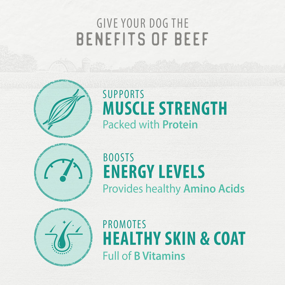 Caledon Farms Chewy Beef Sticks pour le pelage et la peau grâce aux vitamines du groupe B.