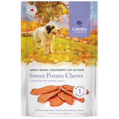 Caledon Farms masticables de batata dulce en bolsa cerrada para perros.