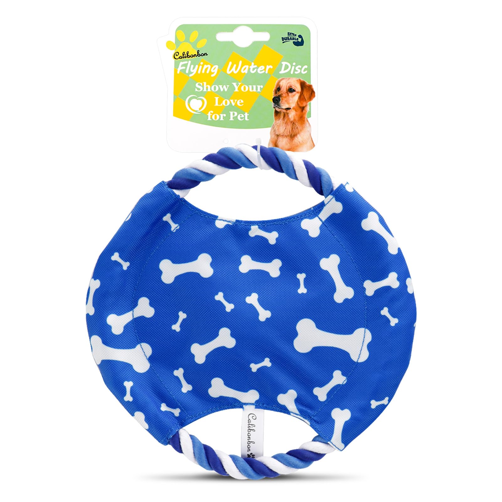 Disco volador de Calibonbon con cuerda, ideal para buscar y traer