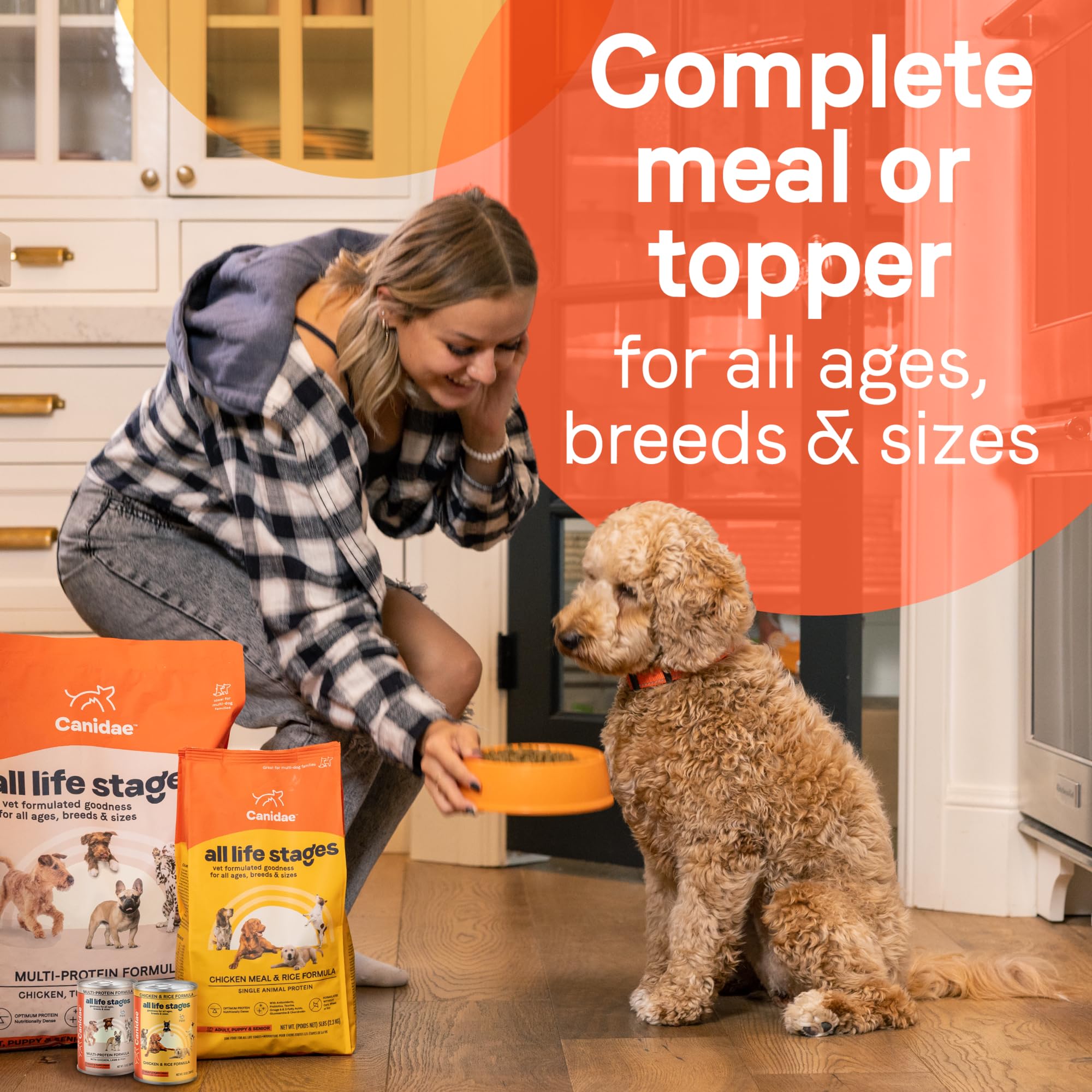 CANIDAE All Life Stages: antioxidantes y vitaminas para piel y pelaje saludables.