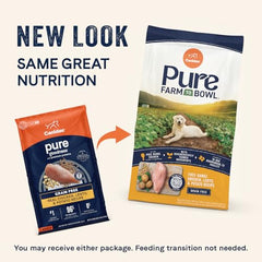 CANIDAE Pure Farm con papas y lentejas, dieta sin granos para perros adultos en casa.