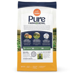 CANIDAE Pure Farm to Bowl ingredientes regenerativos, proceso sostenible y suelo saludable.