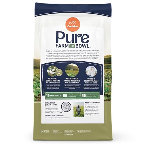 Canidae Pure Farm verduras regenerativas, ingredientes de calidad para la dieta.