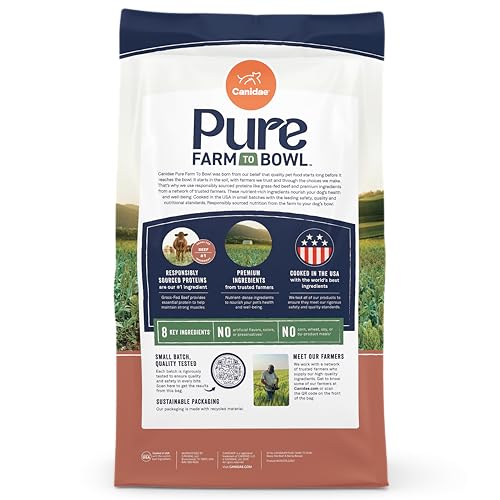 CANIDAE Puro Granja a la Mesa: cebada nutritiva aporta energía sostenida.