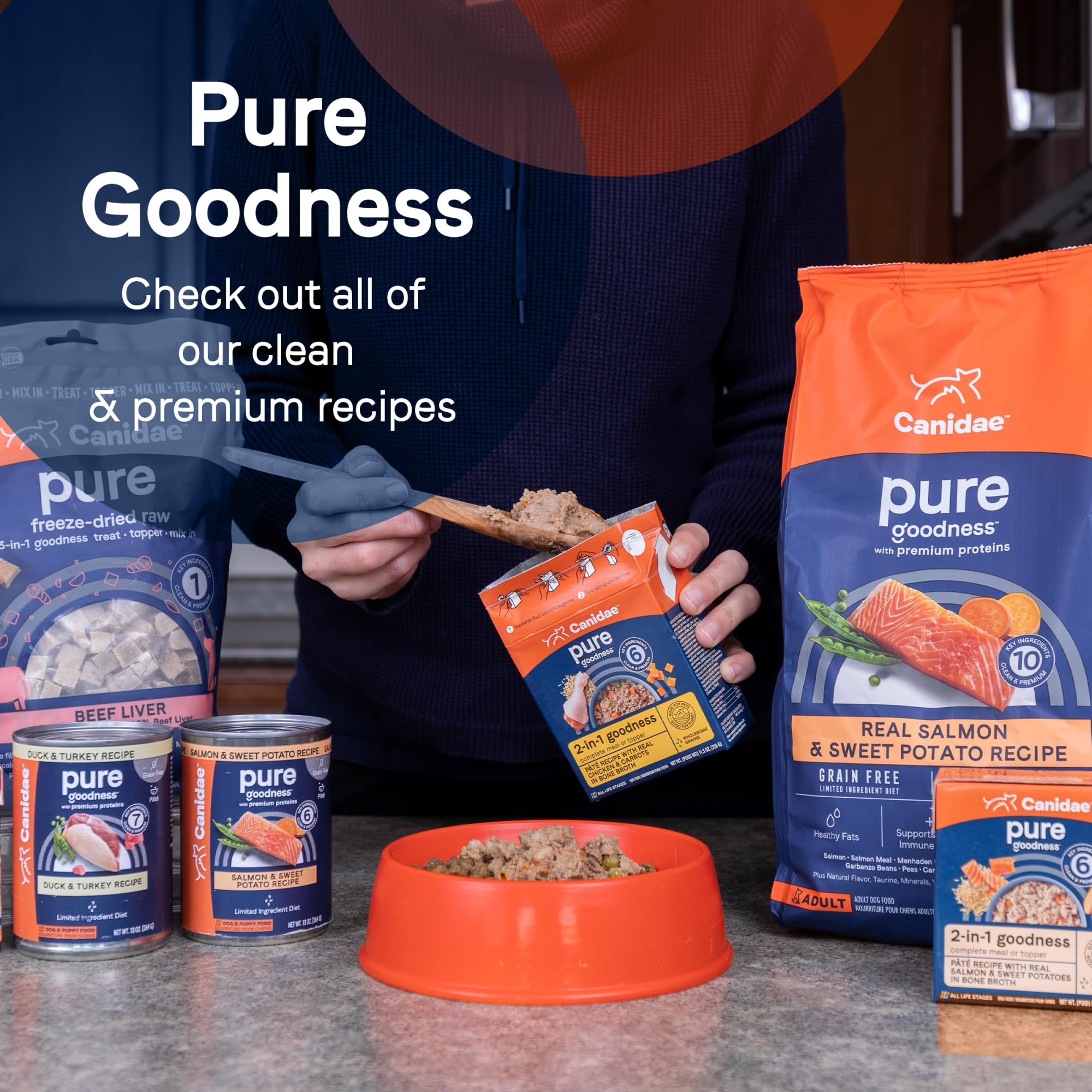 Canidae Pure Heaven proteínas premium, fuente limpia para perros sensibles