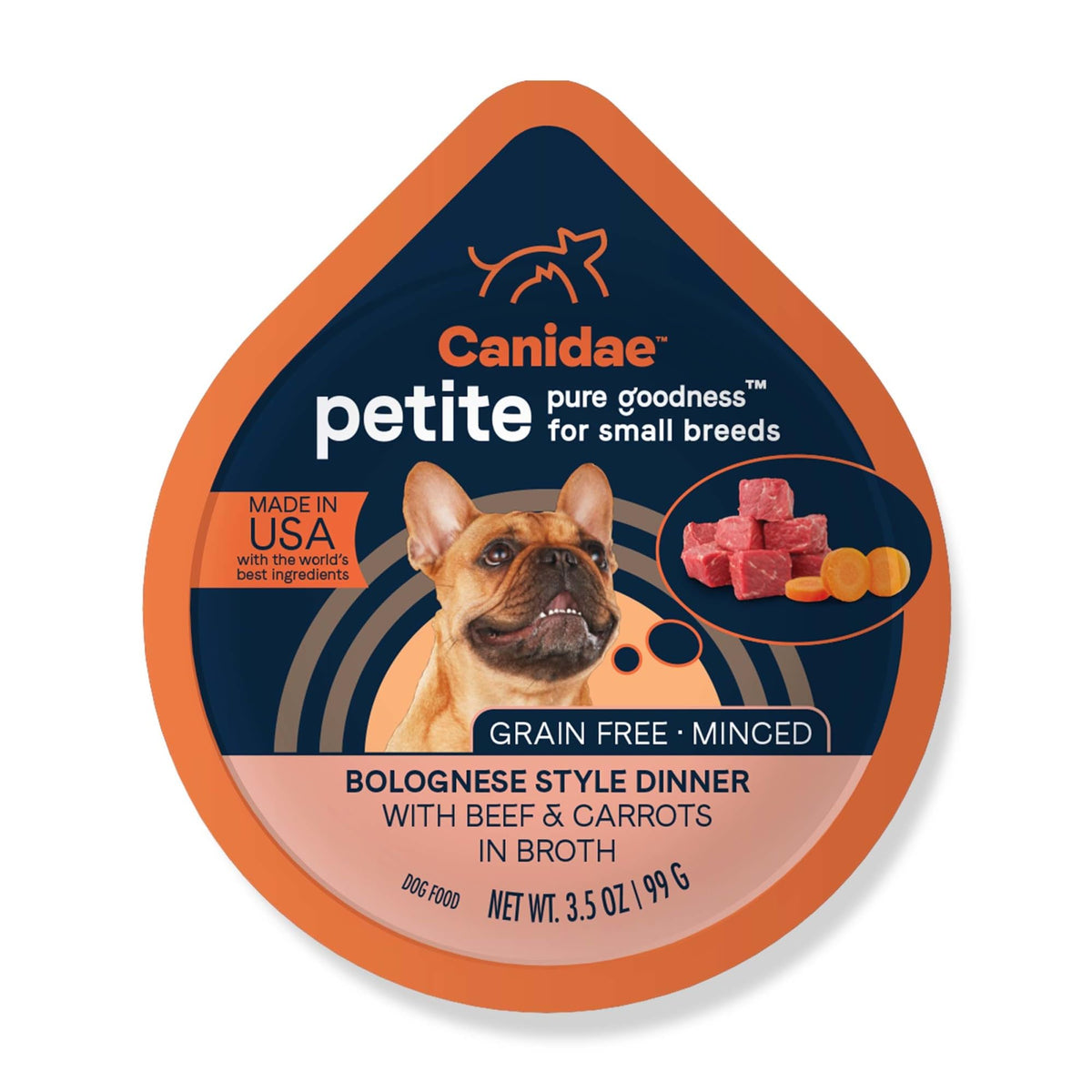 canidae pure petite carne picada y zanahorias en caldo: sabor real para perros pequeños