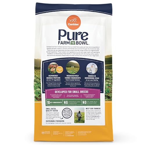 CANIDAE Pure, pollo de granja libre como fuente proteica para tu perro.