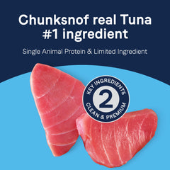 CANIDAE Pure Protein Topper sin granos con atún en salsa, ideal para sensibilidades.