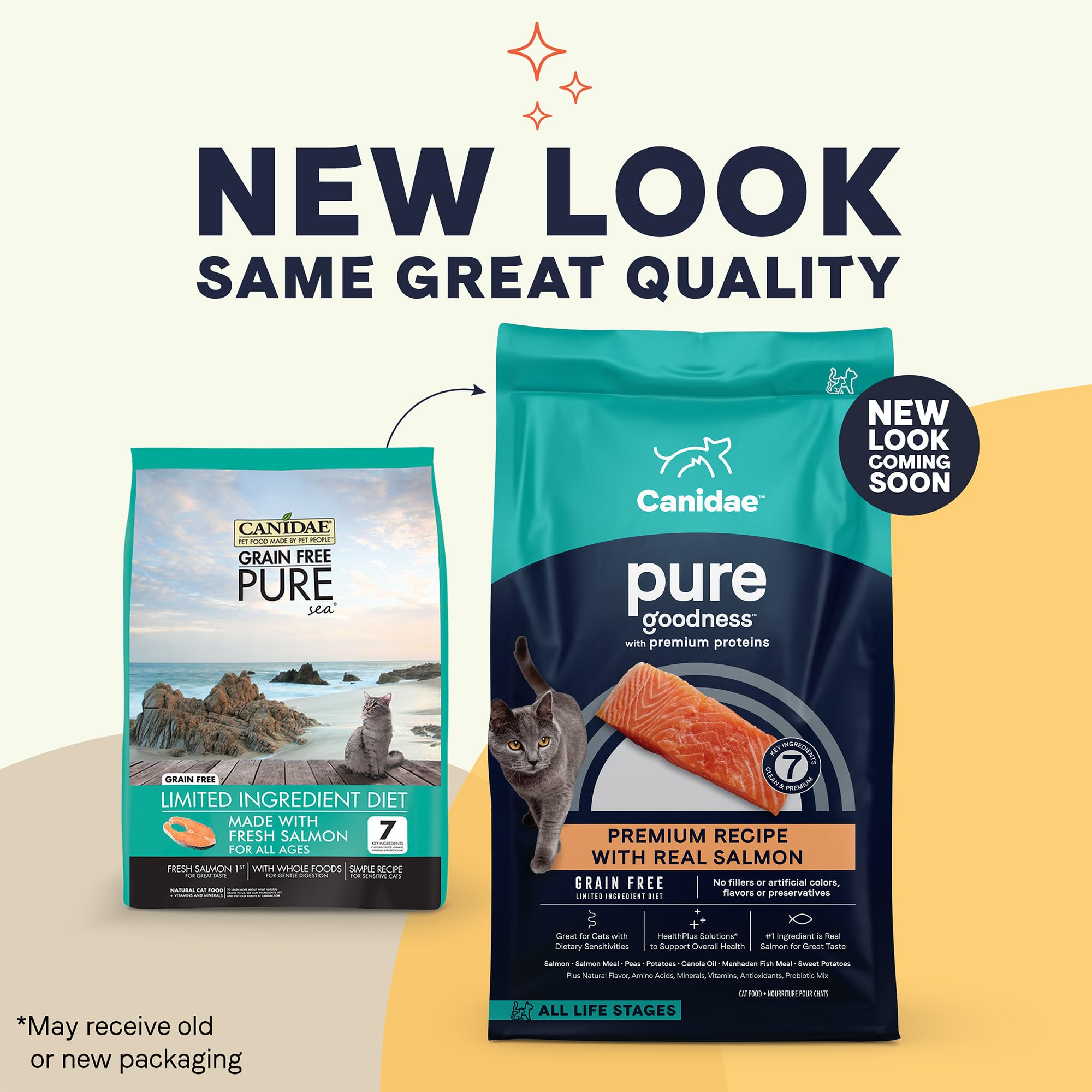 CANIDAE PURE Receta de Salmón: ingredientes reales, salmón primero, sabor limpio para gatos exigentes.