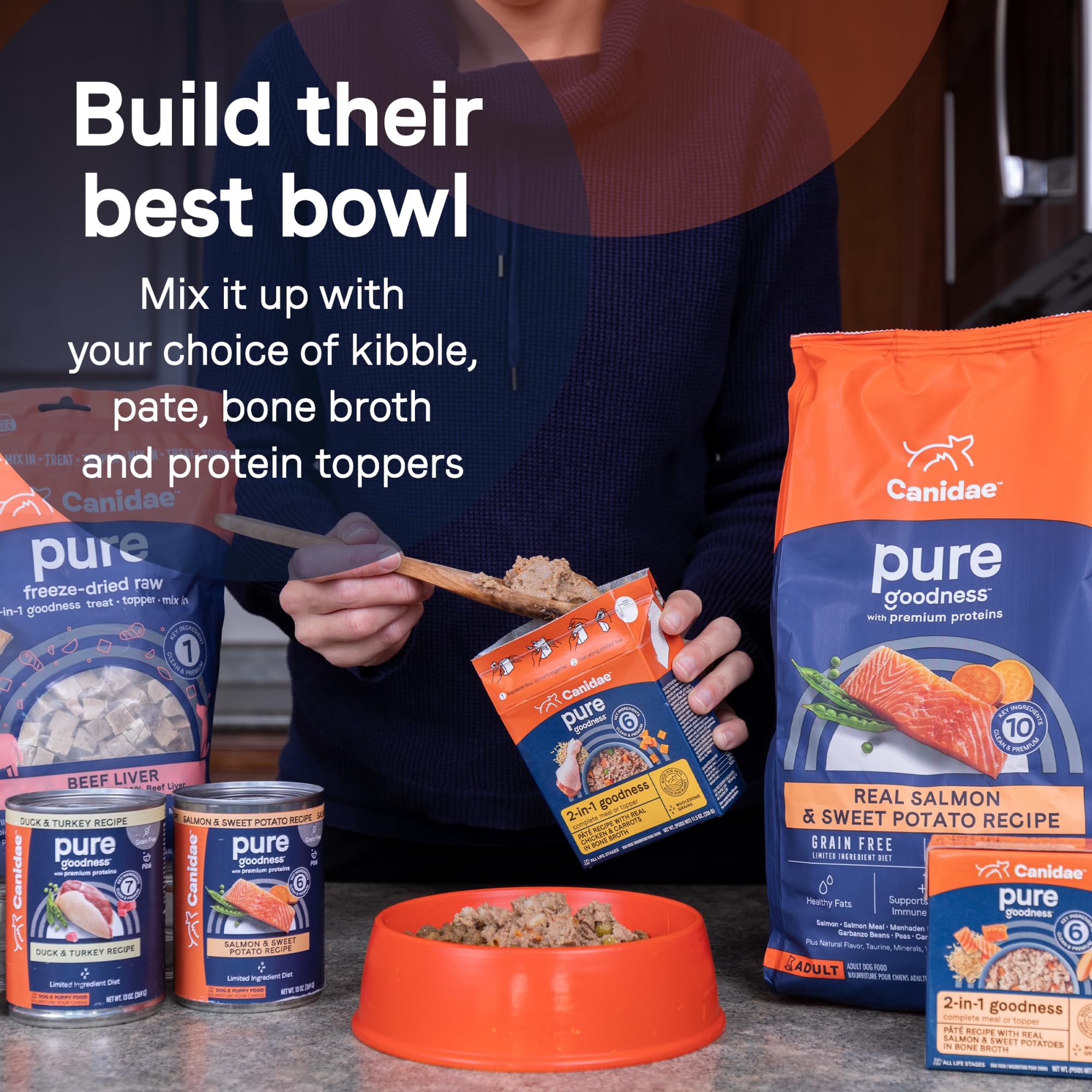 CANIDAE PURE lata 369 g: porciones prácticas para comidas diarias.