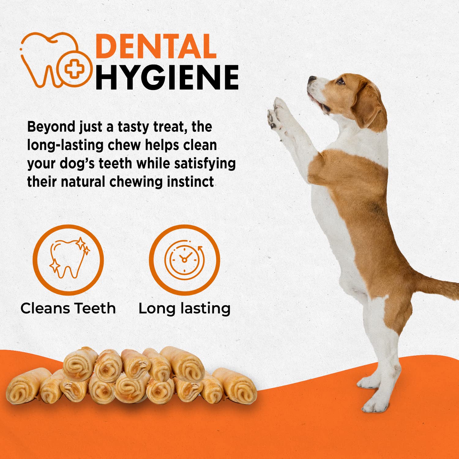 Higiene dental con masticable largo de Canine Naturals