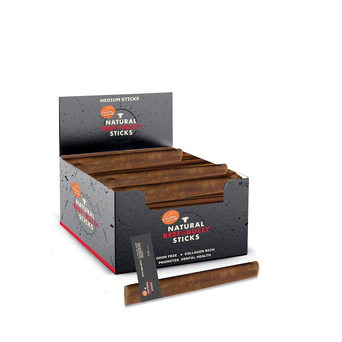 Canine Naturals palitos de ternera medianos: masticación duradera para perros activos