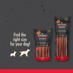 Canine Naturals perro masticando palitos de ternera: entretenimiento y juego seguro