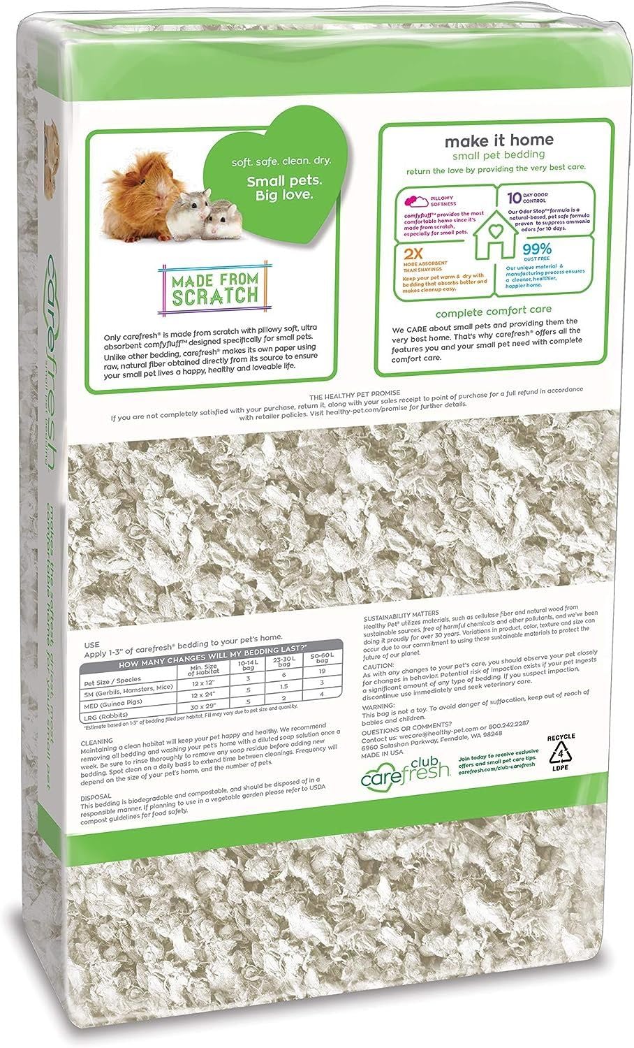 Carefresh control-olor-eficaz: mantiene el hábitat limpio por más tiempo.