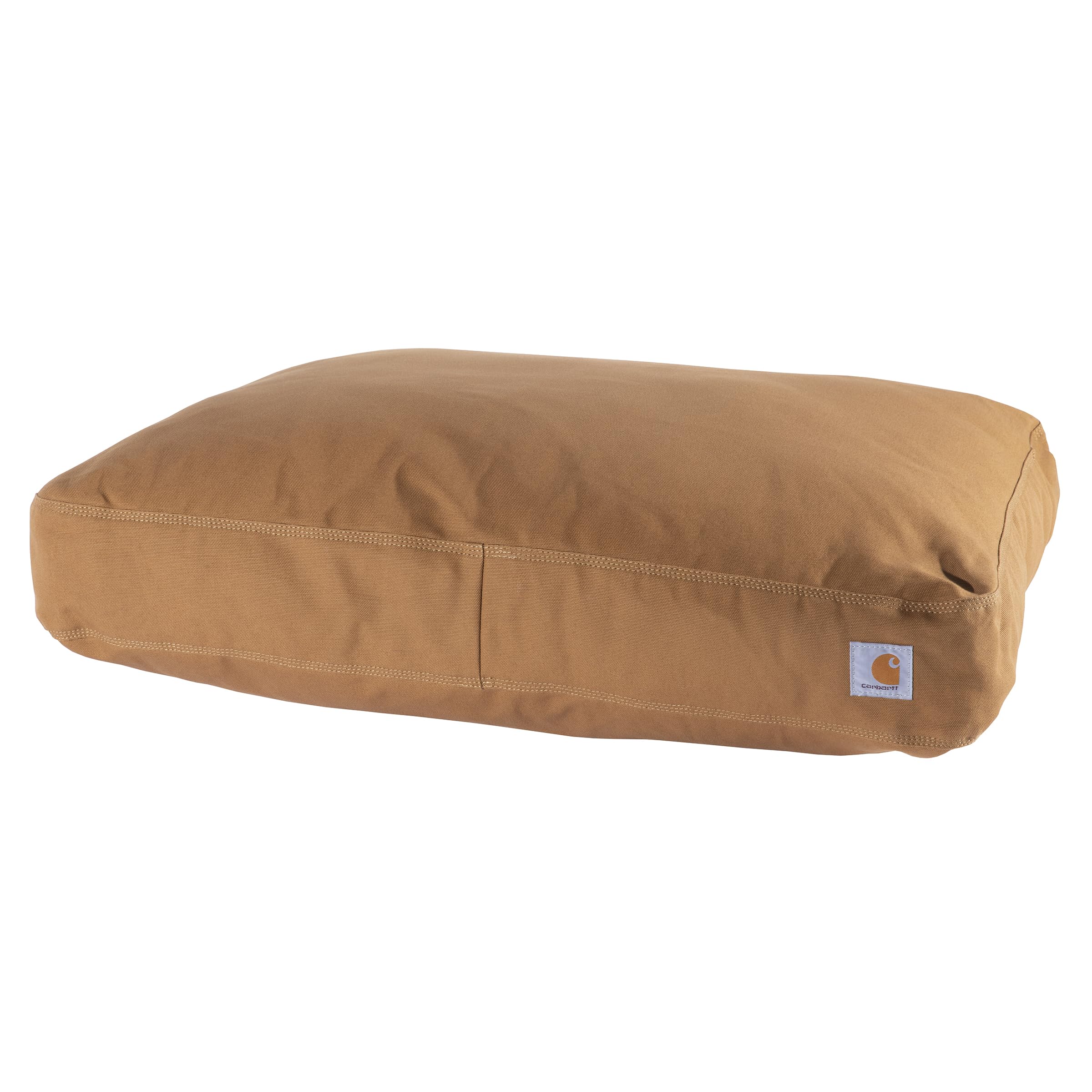 Carhartt cama para perros, vista frontal, lona duradera lista para uso diario.