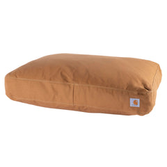 Carhartt cama para perros, vista frontal, lona duradera lista para uso diario.
